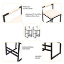 Elegant Bar Stool Set With Backrest And Footrest, Counter Height (Set of 2)