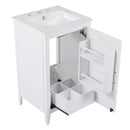 Modern Bathroom Vanity With Sink, Functional Drawer, Soft- Closing Door