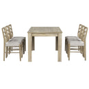 Wooden Dining Table Set Mutifunctional Extendable Table With Leaf And 2 Drawers, Dining Chairs With Soft Cushion