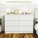 6 Drawer Dresser With Spacious Countertop And Concealed Handles