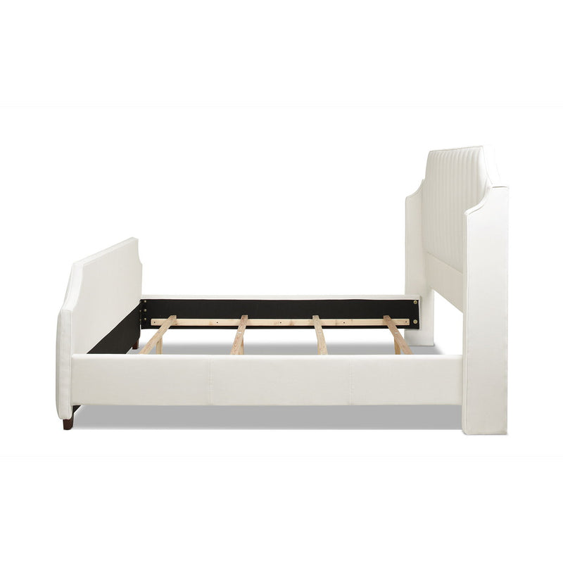 Addison - King Tufted Panel Bed Frame - Cloud White