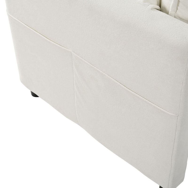 Modern Comfy Deep Seat Modular Sectional Sofa Cloud Couch With Ottoman