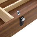 Multi Functional Coffee Table With Password Lock, Suitable For Storing Firearms And Wine - Walnut
