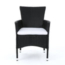 Dimensional Outdoor Dining Chair With Cushion Seat And Iron Frame (Set of 2)