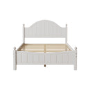 Traditional Concise Style White Solid Wood Platform Bed, No Need Box Spring, Full(Old SKU:WF295732AAA)