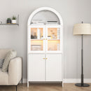 Modern Tech Inspired Dome Cabinet With LED Lighting