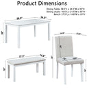 Dining Table Set With Crystal Decoration And Upholstered Chairs