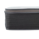 12'' Queen Size Hybrid Mattress In A Box, Plush Gel Memory Foam Mattress Top With Pocket Coil Base - Gray / White