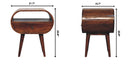 Large Chestnut Circular Bedside