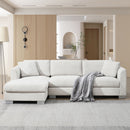 Modern Cloud Sectional Sofa L Shaped Luxury Couch Set With 2 Free Pillows 4 Seat With Oversized Chaise