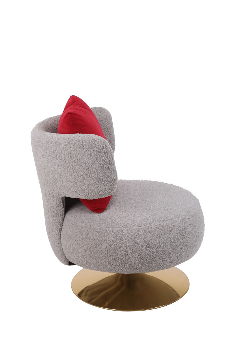 Swivel Accent Chair Armchair, Round Barrel Chair For Living Room Bedroom