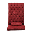 Ethereala - Upholstered Velvet Chaise Lounge With Button Tufted - Garnet