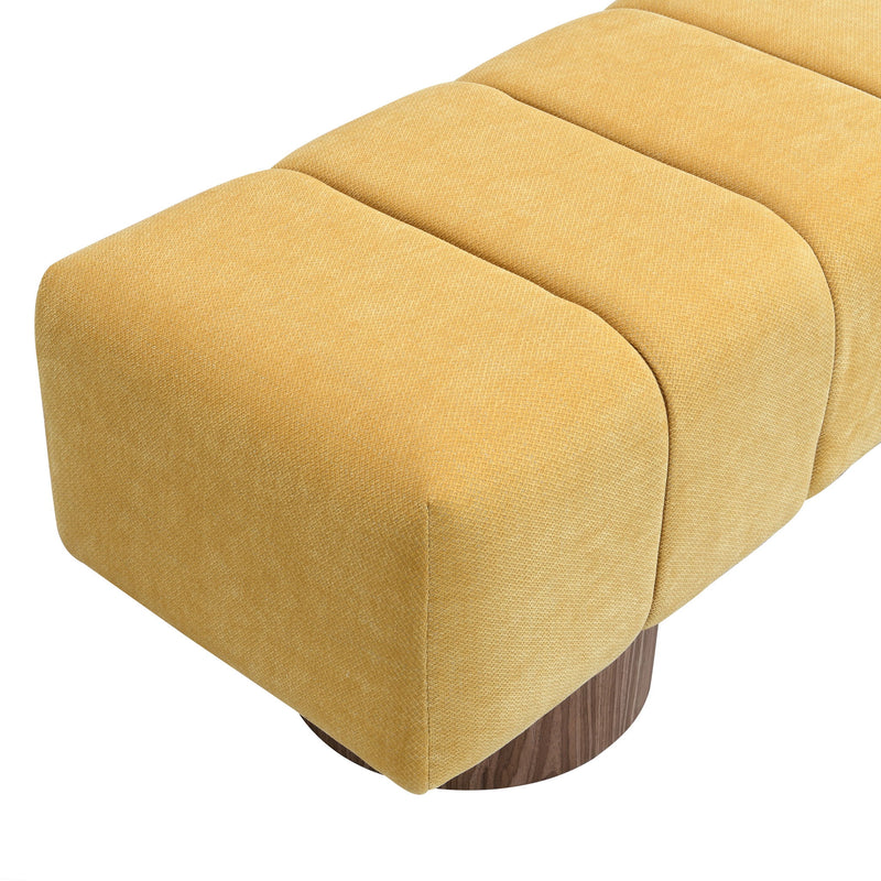 Upholstered Entryway Bench Ottoman