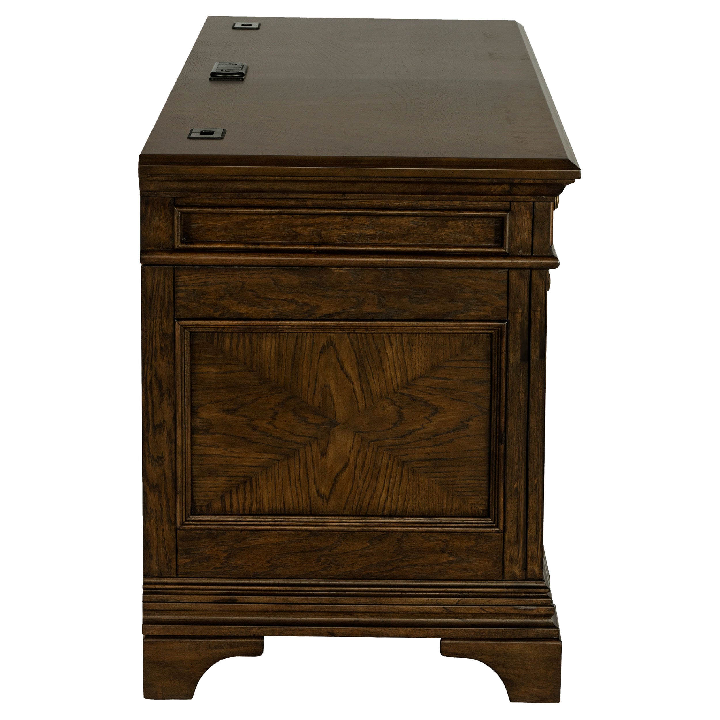 Hartshill 66-inch 5-drawer Credenza Office Desk Burnish Oak — view 8