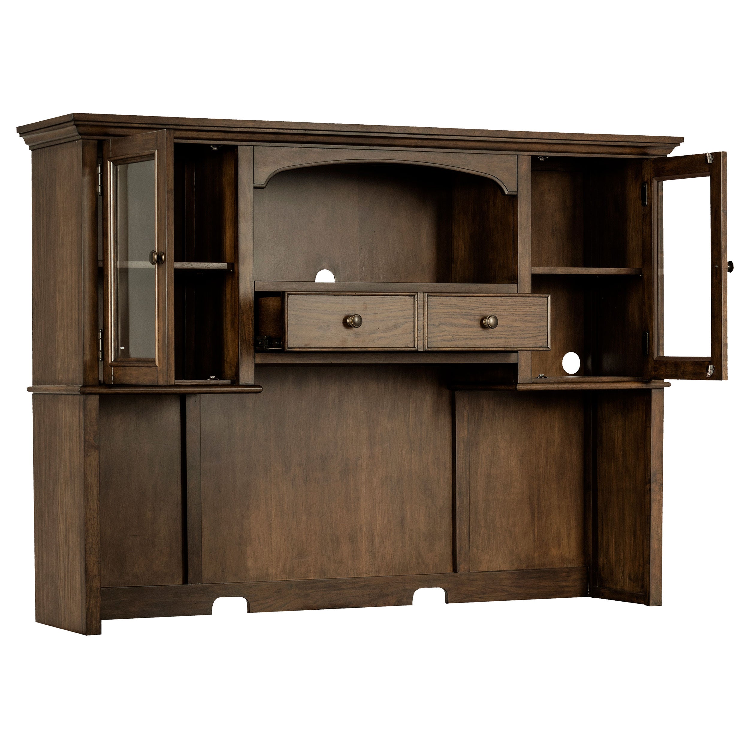 Hartshill 2-door Hutch with Shelves Burnished Oak — view 3
