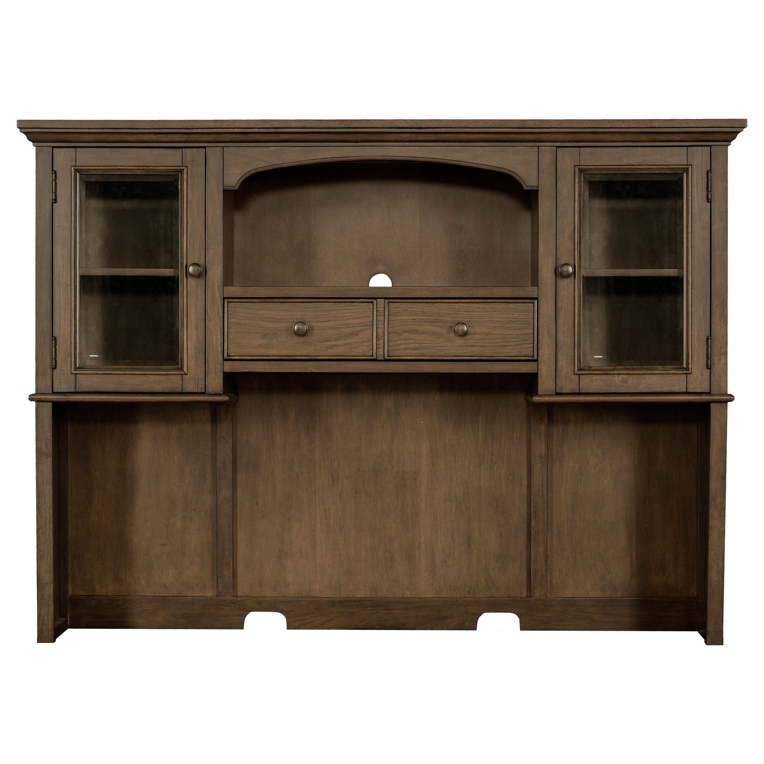 Hartshill 2-door Hutch with Shelves Burnished Oak — view 4