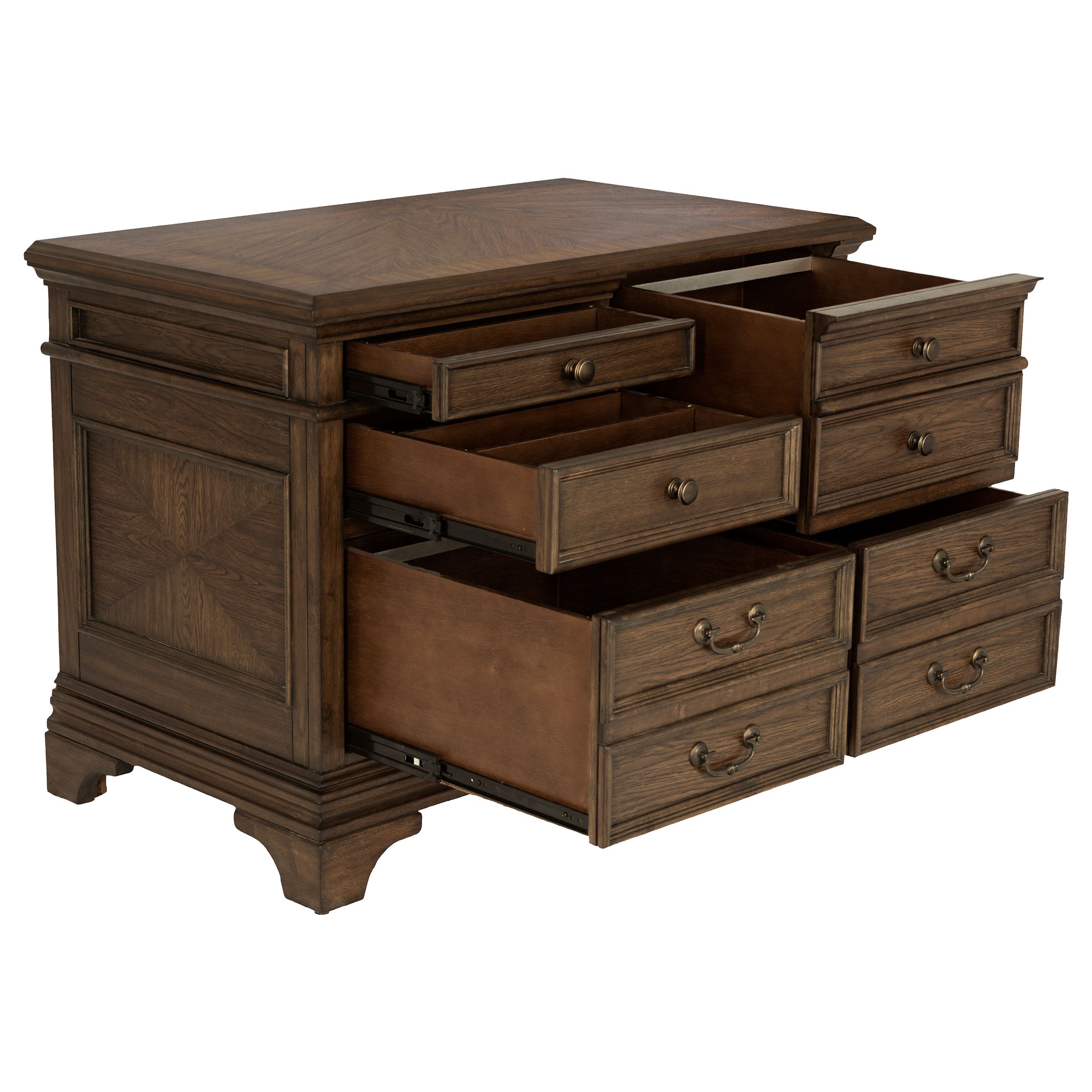 Hartshill 5-drawer Home Office File Cabinet Burnished Oak — view 3