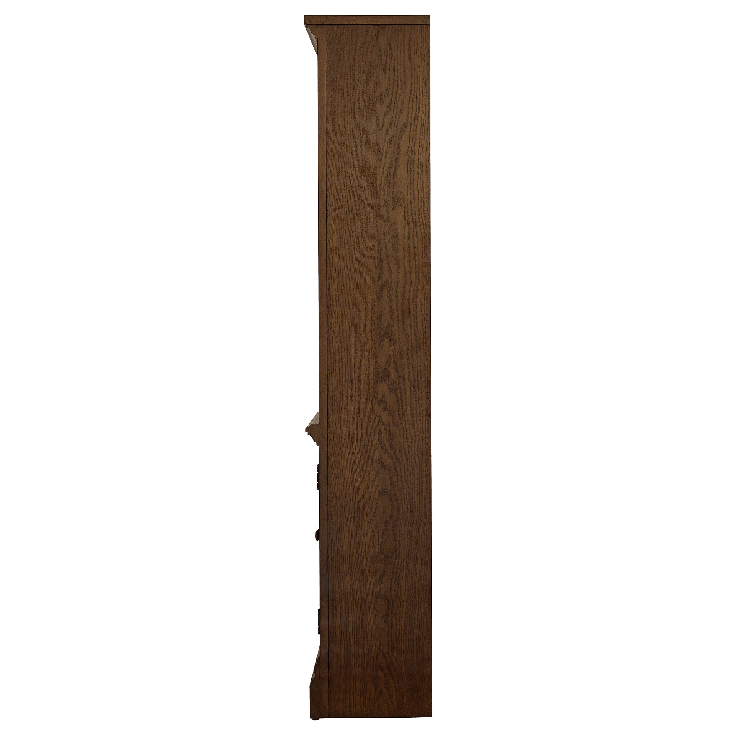 Hartshill 78-inch 3-shelf Cabinet Bookcase Burnished Oak — view 5