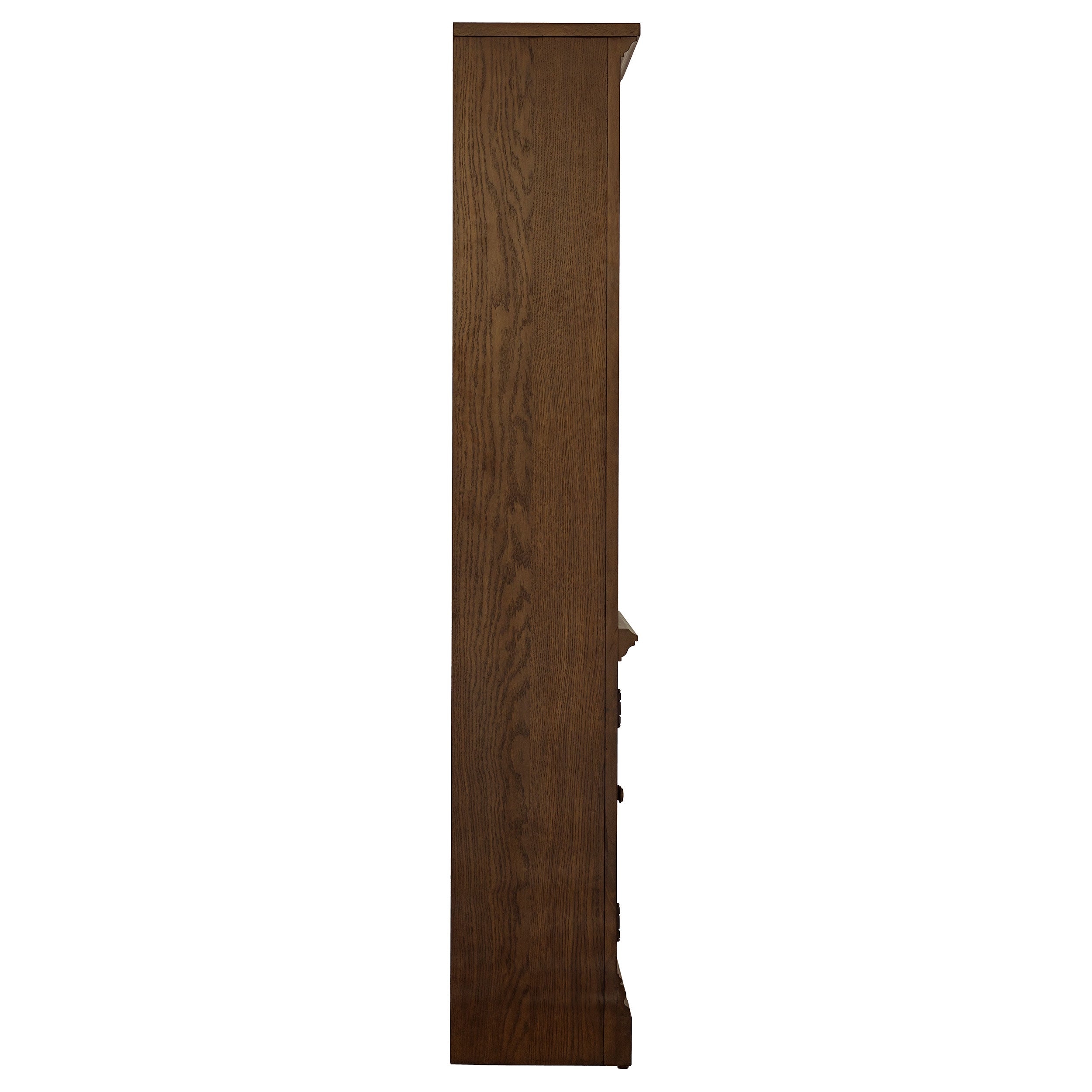 Hartshill 78-inch 3-shelf Cabinet Bookcase Burnished Oak — view 8