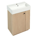 Bathroom Vanity With Sink, Freestanding Wood Grain Cabinet With Storage