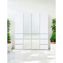 Elise - Slim Modular Wood Closet Cabinet With Drawers In Durable Melamine And Wood 71" Height - White