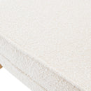 Vintage Style Club Chair, Granular Plush Fabric, Rubber Wood Legs - Almond