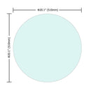 20" Round Tempered Glass Table Top Clear Glass 1 / 4" Thick Round Polished Edge - Transparent