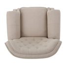 Contemporary Style Push Back Recliner With Button Tufted Stitching And Nailhead Trim