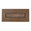 Transitional Rectangular Outdoor Propane Fire Pit With 50,000 Btu