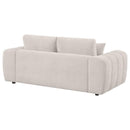 Burnett - Chenille Upholstered Wide Arm Loveseat