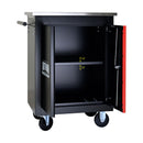 Double Door Clapboardl Multi Function Tool Cart - Black / Red