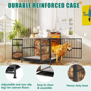 Multi Function Dog Crates With Storage, Double Doors, Indoor Dog Crate - Black Brown