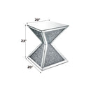 Noralie - End Table With Faux Diamonds - Mirrored