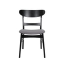 Modern Dining Chair With Upholstered Seat And Wood Frame