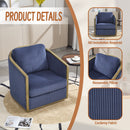 Corduroy Barrel Chair, 360 Degree Swivel