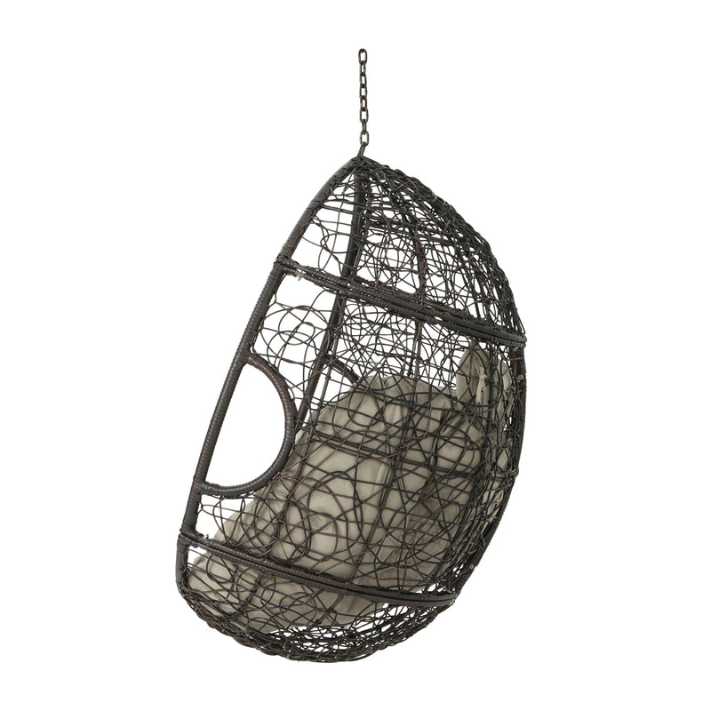 Kylie - Boho Style Hanging Basket Chair Rattan With Water Resistant Cushions