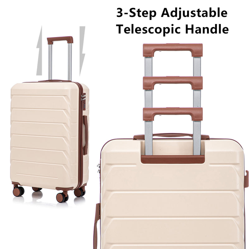 3 Pieces Set 20" / 24" / 28" Spinner Wheel Luggage With Combination Lock