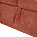 Modern L Shaped Sectional Sofa Bed With Hidden Storage Chenille Upholstery