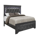 Shaker - Bed With LED Lighting And Crystal Inspired Tufted Headboard