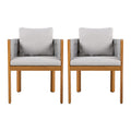 Outdoor Dining Chairs With Rope Handles (Set of 2)