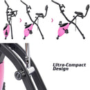 Exercise Bike Folding Stationary Bikes For Home With 16 Level Magnetic Resistance