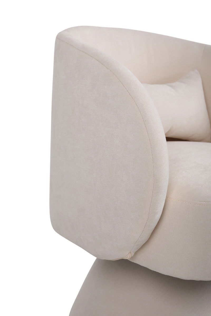 Swivel Accent Chair, Armchair Round Barrel Chair In Fabric For Living Room Bedroom