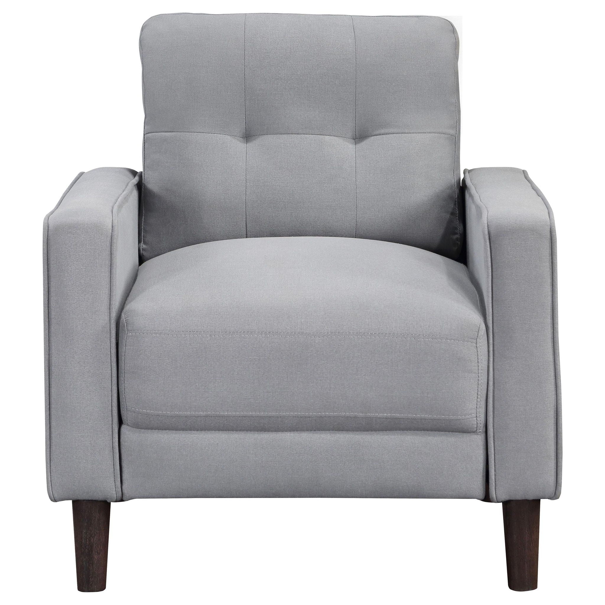 Bowen Upholstered Track Arm Tufted Accent Chair Grey - Atlantic Fine Furniture Melbourne FL