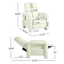 Push Back Recliner Armchair Upholstered Recliner Chair Single Sofa With Adjustable Backrest