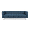 Contemporary Mid-Century Charm 3 Seater Sofa With Button Tufted Waffle Stitching