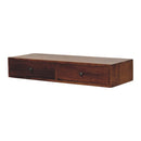 Lunar - 2 Drawer Wall Mounted Console - Brown