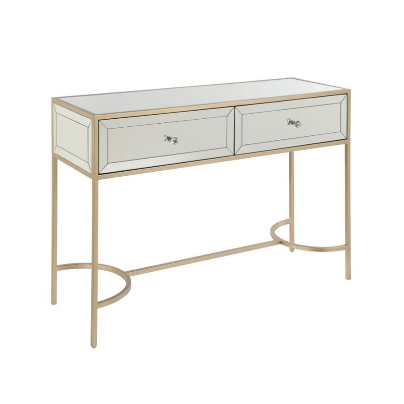 Wisteria - Accent Table - Mirrored & Rose Gold