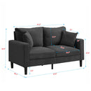 Modern Upholstered Loveseat Sofa, High Resilience
