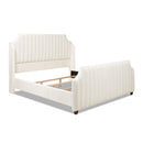 Addison - King Tufted Panel Bed Frame - Cloud White