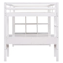 Full Size Loft Bed with Built-in Desk with Two Drawers, and Storage Shelves and Drawers,White